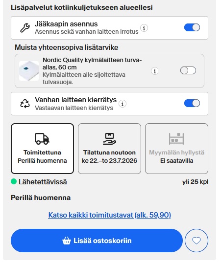 Asennuksen tilaaminen
